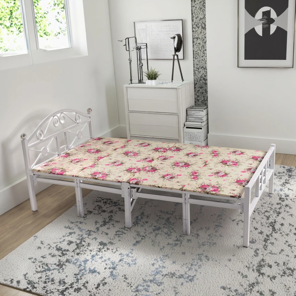 Factory Direct Metal Bed Frame Single Folding Extendable Iron Construction Modern Design for Home Hotel Use Storage Best Price
