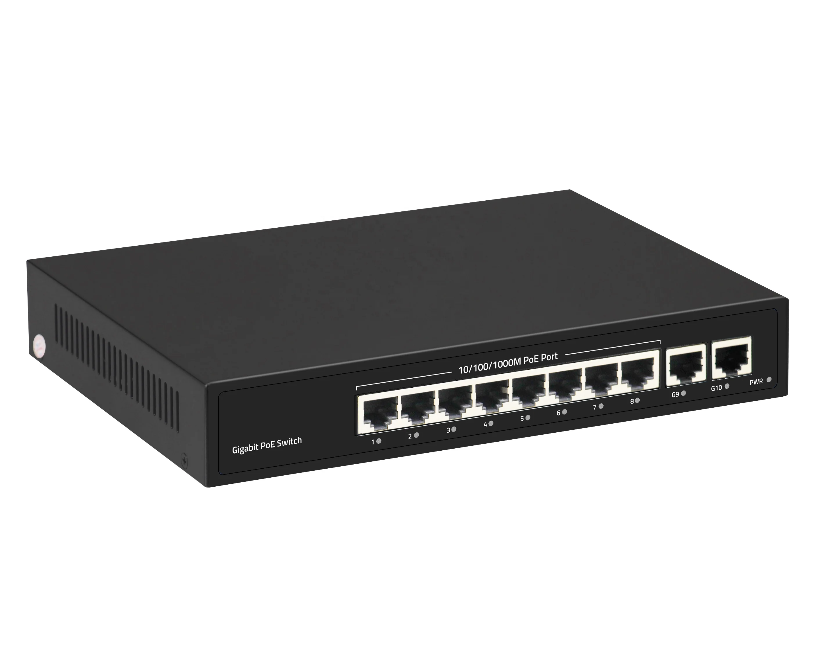 10-port Full Gigabit Unmanaged Poe Switch 10/100/1000m 120w Dc52v ...