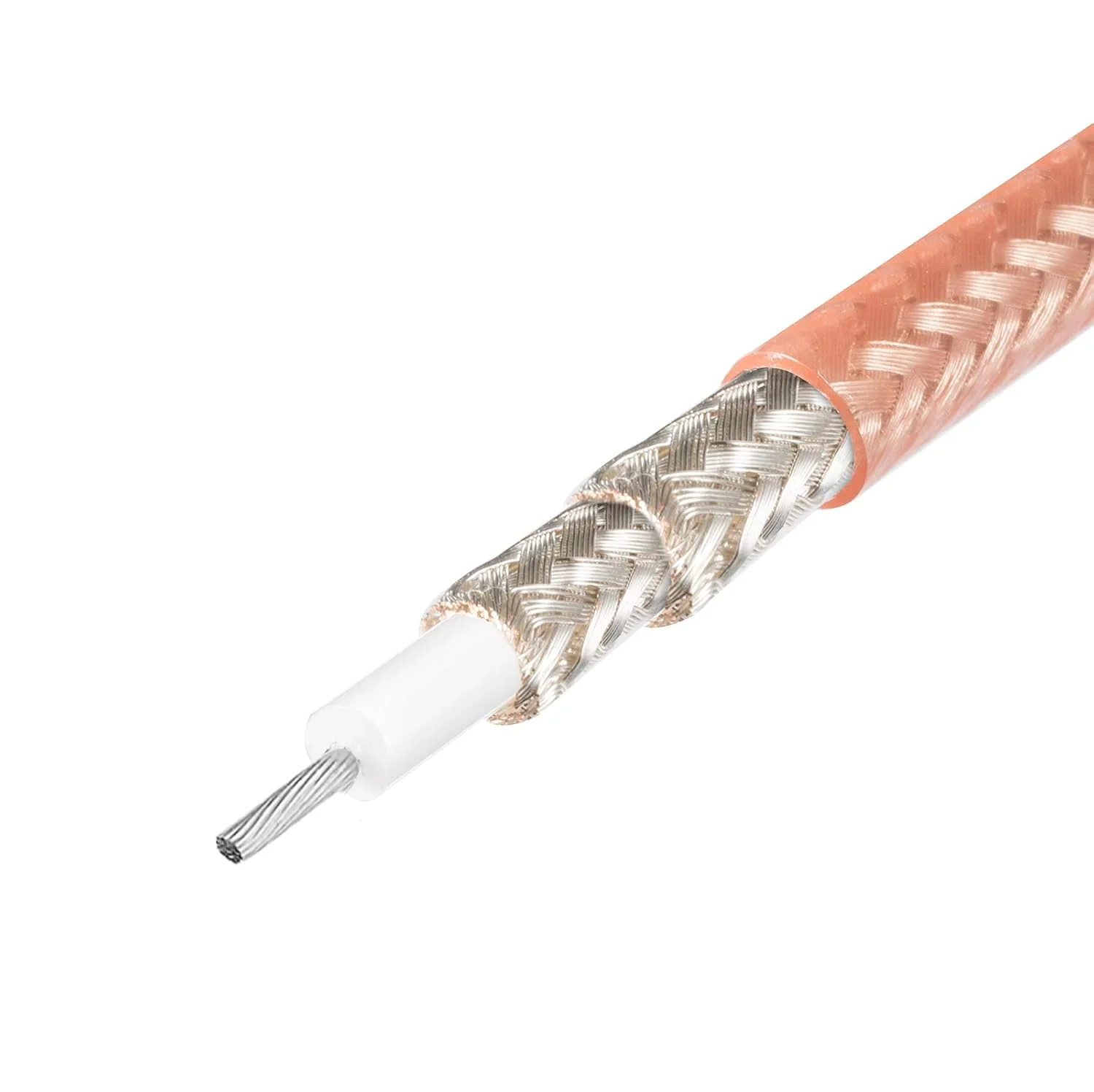 1000ft 305m  RG400 RF Communication Semi-flexible Coaxial Cable 50 Ohms FEP Jacket Double Braid Shielded  Low Loss