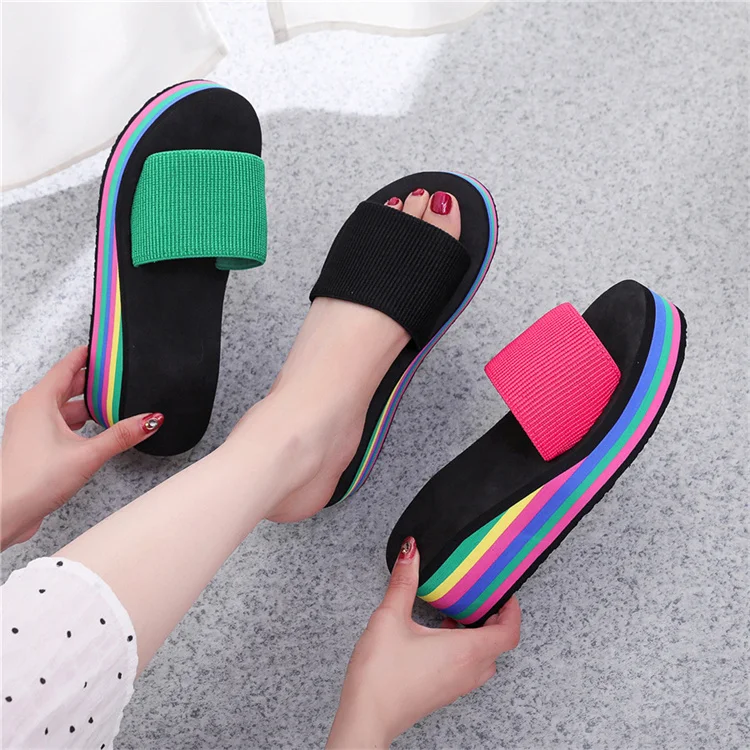 Elegant Slip on Square Round Toe Platform Mules with High Heel Chunky Mule Platform Sandals for Women