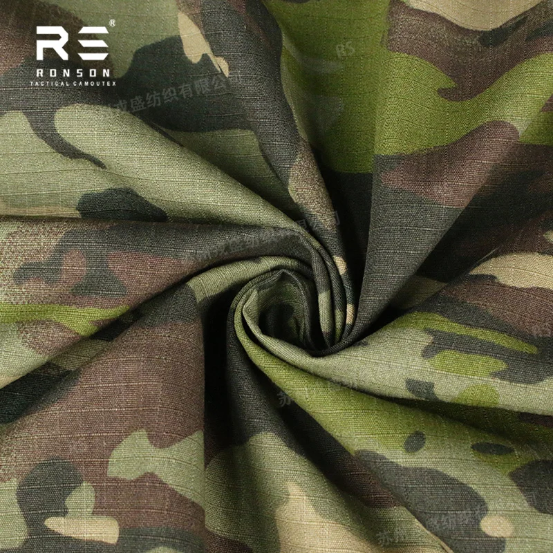 迷彩ナイロンタフタ リップストップ 4m ② RONSONTEX MCTP迷彩生地ポリエステルコットンT/C 6535リップス