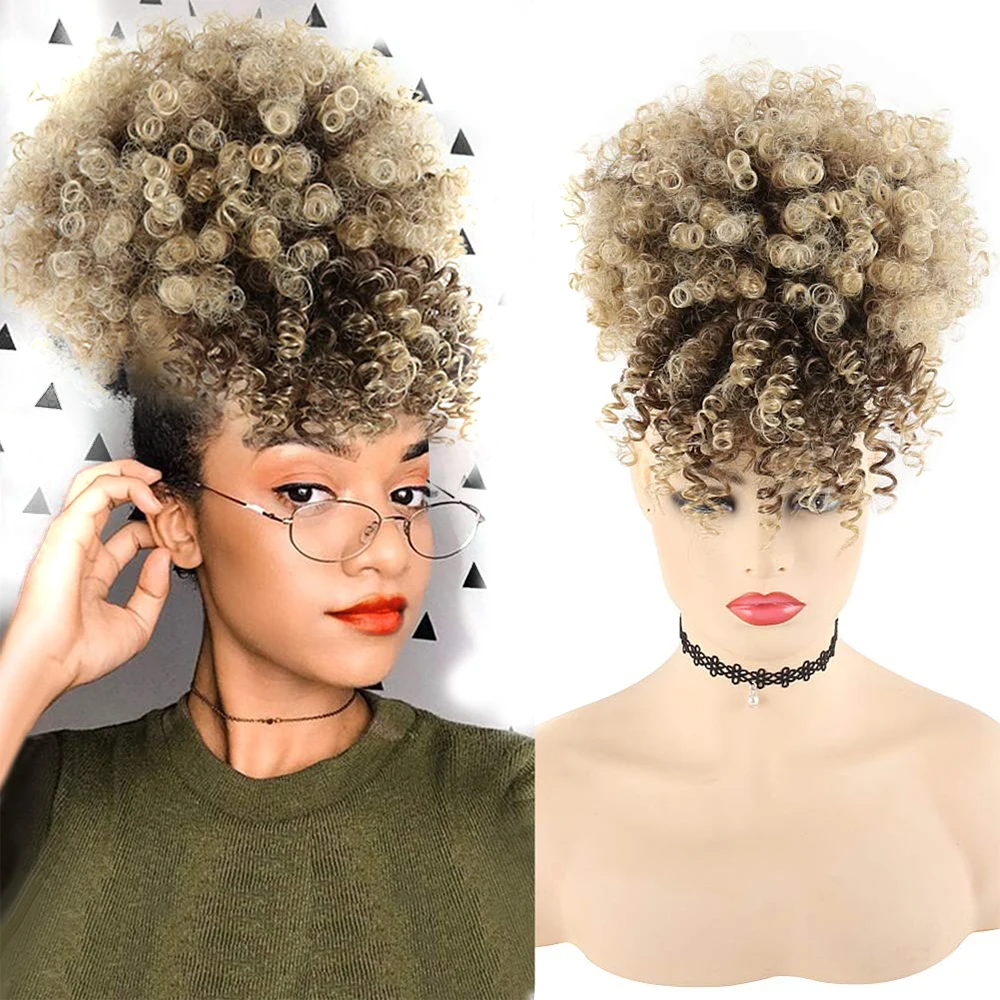 Drawstring Puff Ponytail Afro Kinky Curly Synthetic Ponytail With