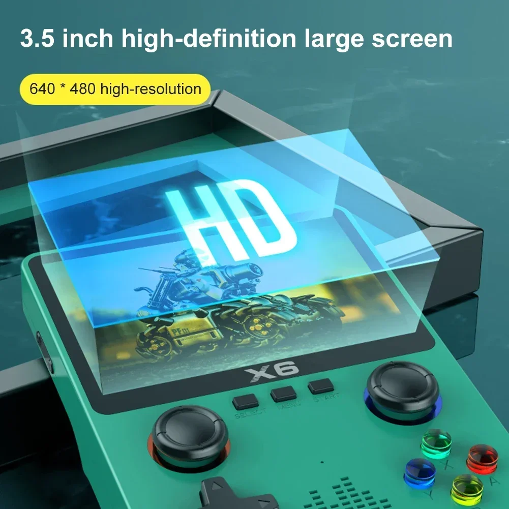 Flash Deals X6 Video Game Console 3.5inch Screen Handheld Player With Joystick 1000Games Wifi Gift for Children Christmas Gifts