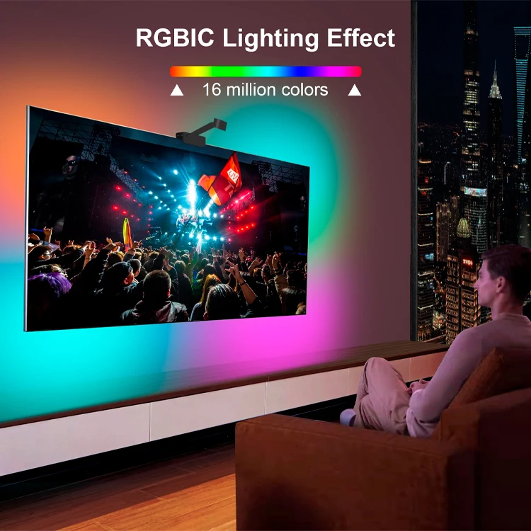 TUYA APP TV Screen Color Picker RGB Full Color LED TV Background Smart ...