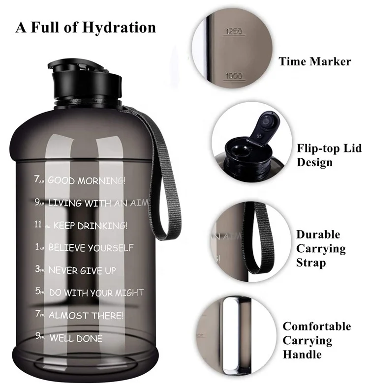 Bulk Items 2.2L PETG Water Bottle with Custom Logo Eco Friendly