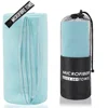 Light blue cylindrical bag