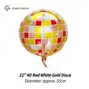 Disco 4D rosso bianco oro