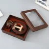 m2302 colore caffè - set da 3 pezzi - cintura - orologio - confezione regalo