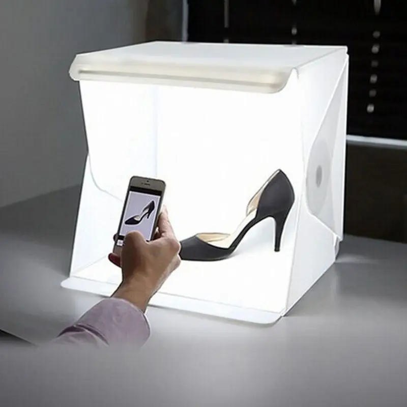 LED LIGHT BOX 40cm Fotografia Studio fotografico portatile Tenda Cubo di illuminazione sfondo 