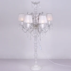 European Floor Light for Living Room Residential Home Decoration Round Middle Standing Led Fancy Lighting Crystal Floor Lamp