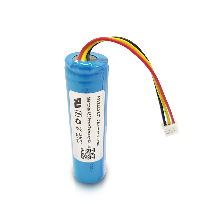 KC/UL2054/CB approval Lithium ion battery 3.7V 2600mah 2.6Ah li-ion 18650 li ion battery for smart wifi speaker