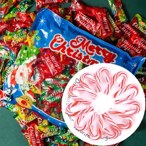 Wholesale Retail Individually Packaged Christmas Candy Lollipops Hard Texture Mixed Flavors Fruit Sweet Taste Certified Halal