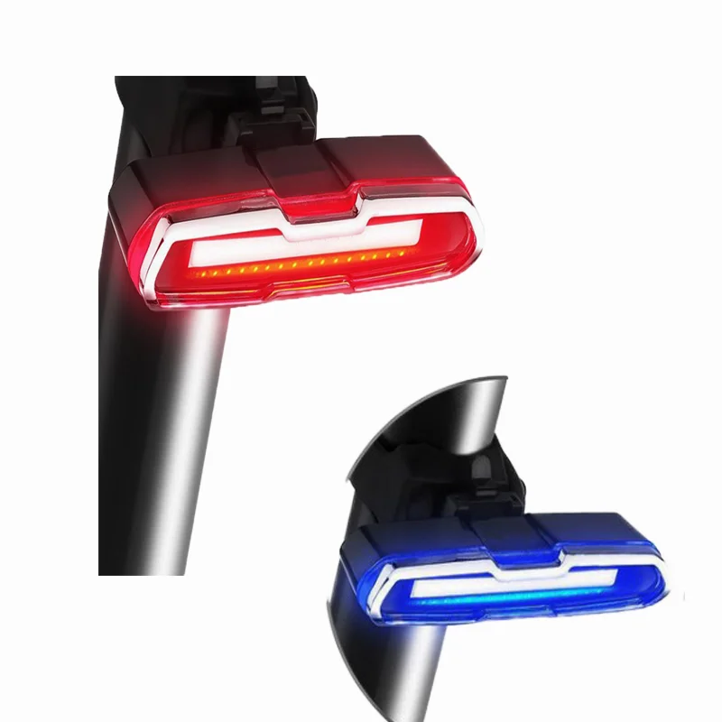 Fissatura di moto luce di coda LED impermeabile Bicicleta luce anteriore posteriore Bicicleta USB ricaricabile Mountain Riding Bicicleta luce di coda