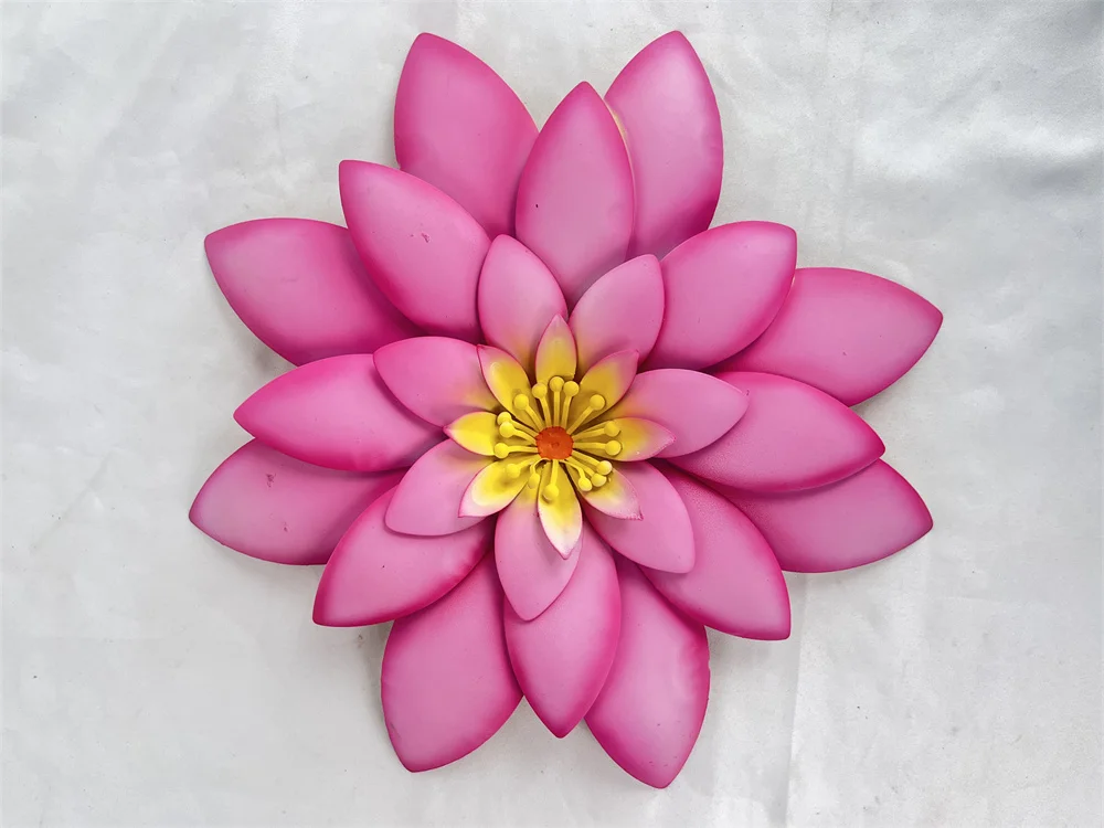 Metal Flowers Sculptures Wall Colorful Metal Flower Wall ArtHanging for Outdoor Home  NA23A165