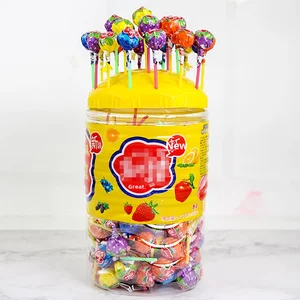 Creative 10g Tub Lollipops Bulk Fruit Hard Candy Children's Snacks Mint Sweet Strawberry Flavors Sugar