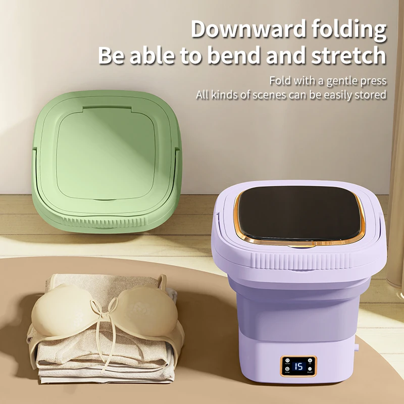 Portable Mini Folding Electric Foldable Tub Laundry Washer Washing