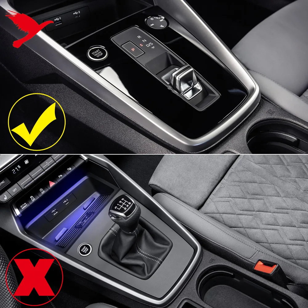 Copertura Decorativa In Fibra Di Carbonio Per Cambio E Console Centrale - Per Audi A3 8Y A3L (2021) Guida A Sinistra (LHD)