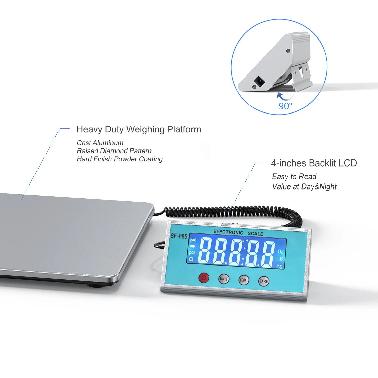 SF-885 Digital Shipping Postal Scale - 200kg Capacity