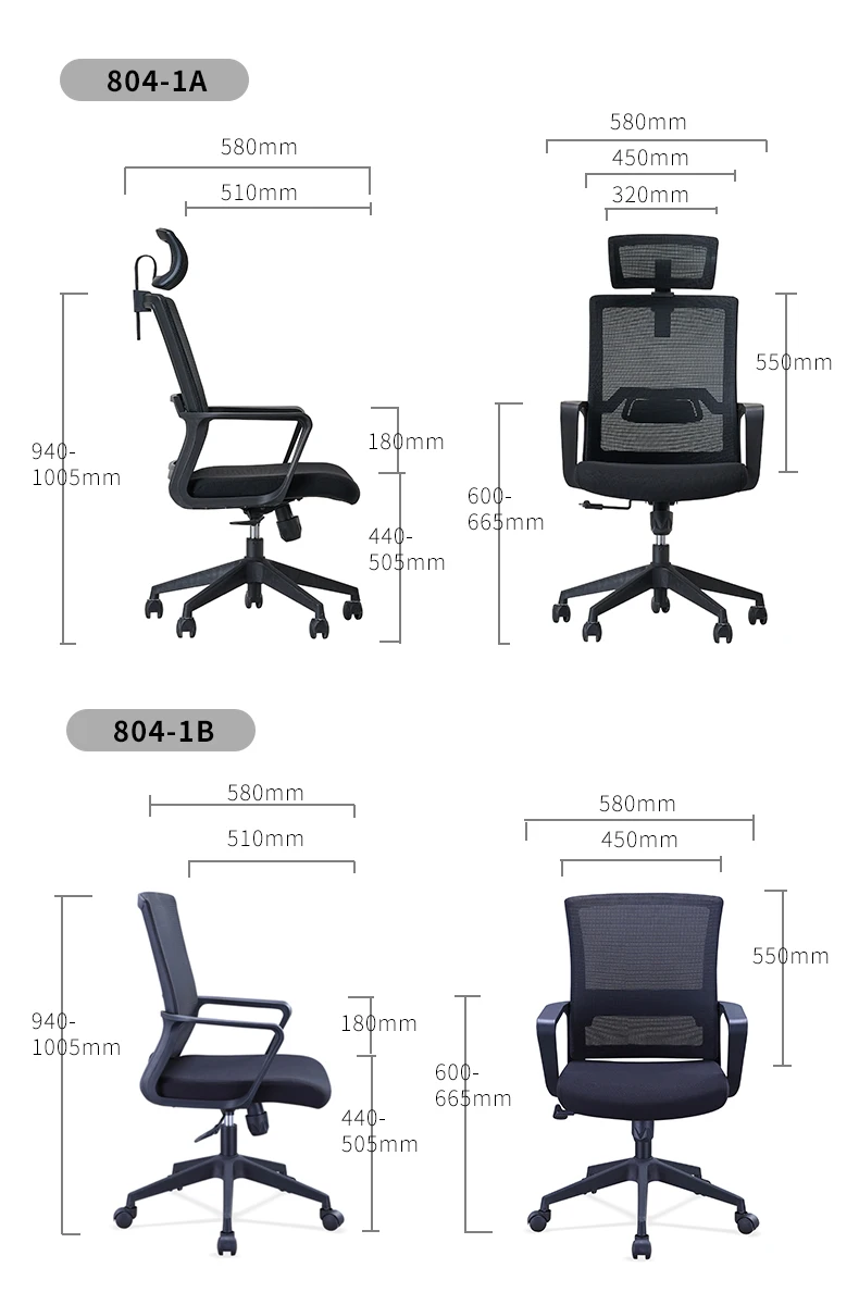 High Back Swivel Luxury Manager Boss Black Office Chair Mesh Staff Task Ergonomic Computer Desk Mesh Office Chair manufacture