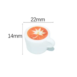 Новый дизайн, имитация миниатюрной кофейной чашки, подвески из смолы, детские мини-игрушки для кухни, подвеска «сделай сам», поделки ручной работы