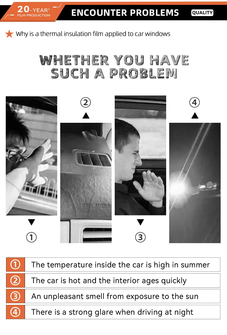Tint Film Tint Auto Window Car Sun Control Window Film Nano Ceramic Single Color Window Tint Tools Supples 99% 2mil