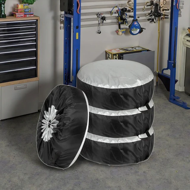 Factory Direct Price Adjustable Custom Slivery Tire Bag Wheel Tire Protection Cover Spare Tire Covers