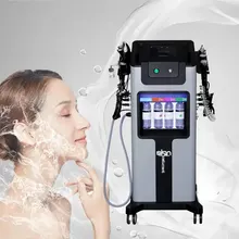S.W Beauty 8-in-1 Hydrogen Facial Hydra Peeling Machine Small Hydrodermabrasion Hidra Bubble Dermabrasion for Skin ABS Material