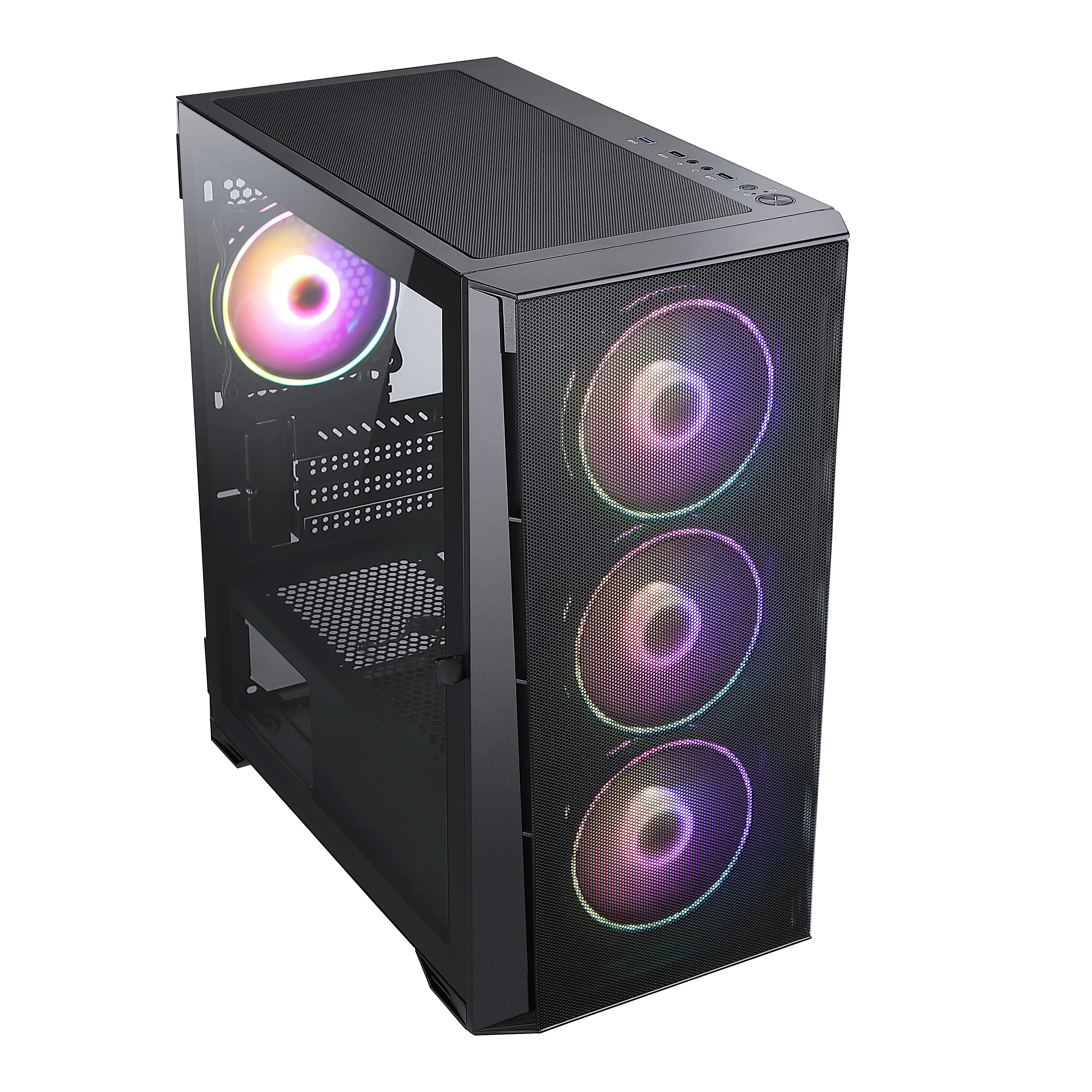 350 Series Dark Flash Computer Case Gaming Computer Cpu Cases Pc Gaming Cpu Cabinet with VGA Card Slot for Gamer