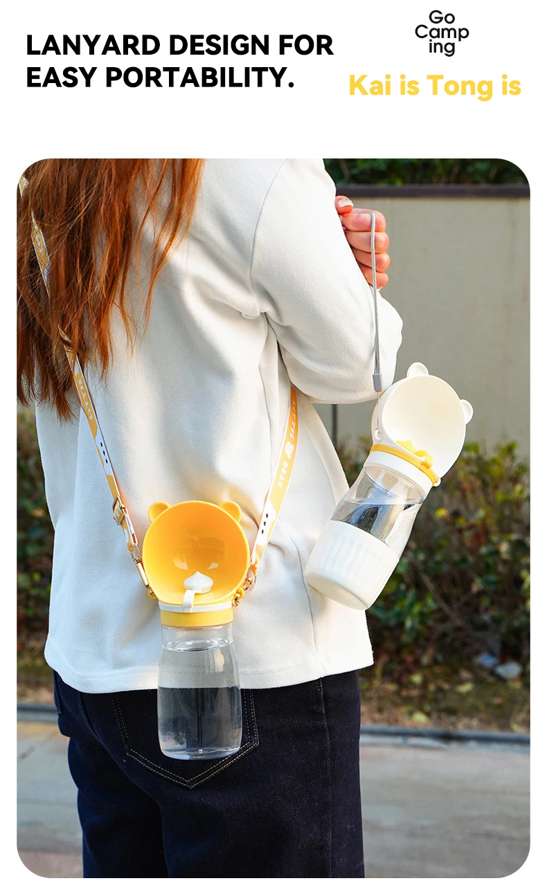 NEW Dog Go Out Drinking Cup Pet Portable Accompanying Cup Slant Cross Type One Drinking Water Feeding Kettle Pet Drinking Water details