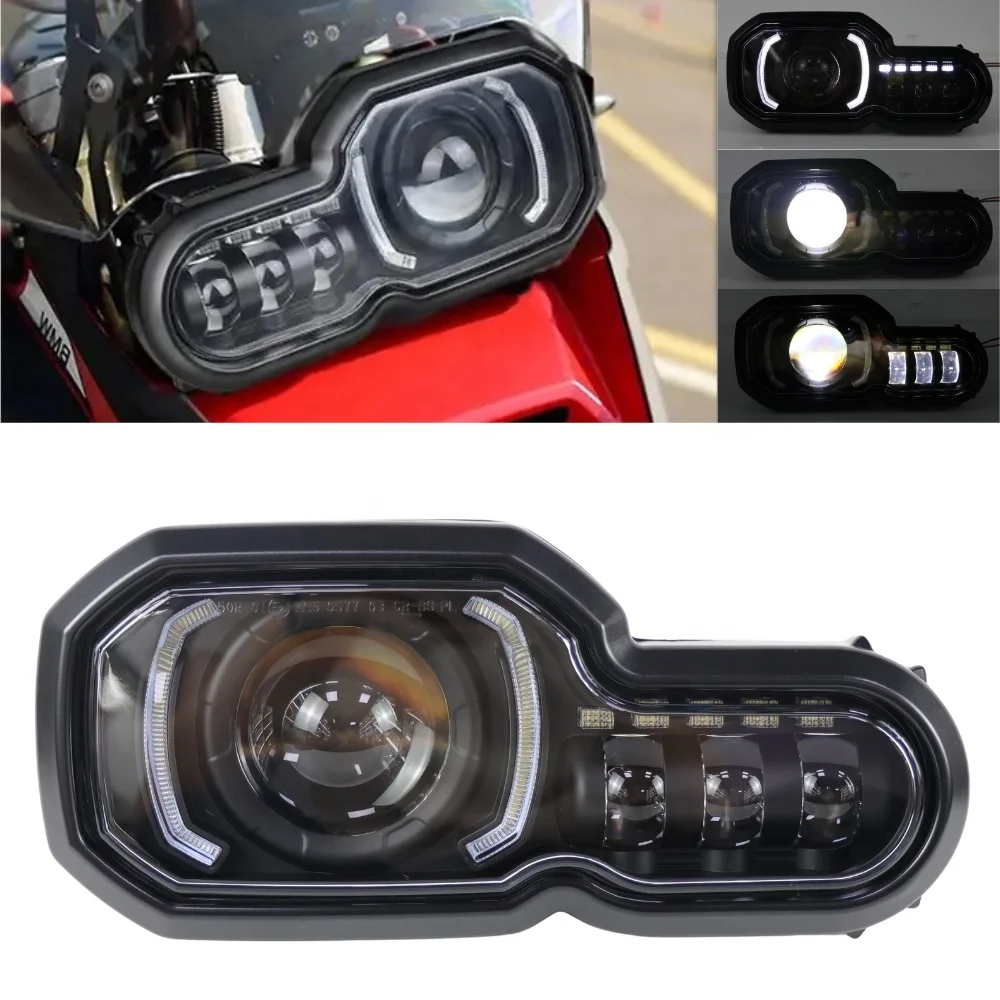 TIYPEOR Upgrade Brighter Motorcycle Lights Headlight for F800GS F800R F700GS F650GS Adventure LED Projector Headlight Assembly