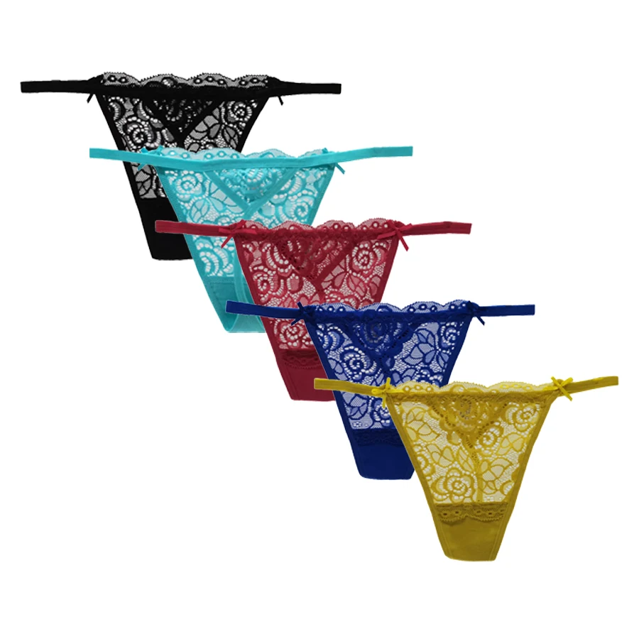 Customization Cheap Women's Underwear Sexy Lace Tpants Lowwaisted