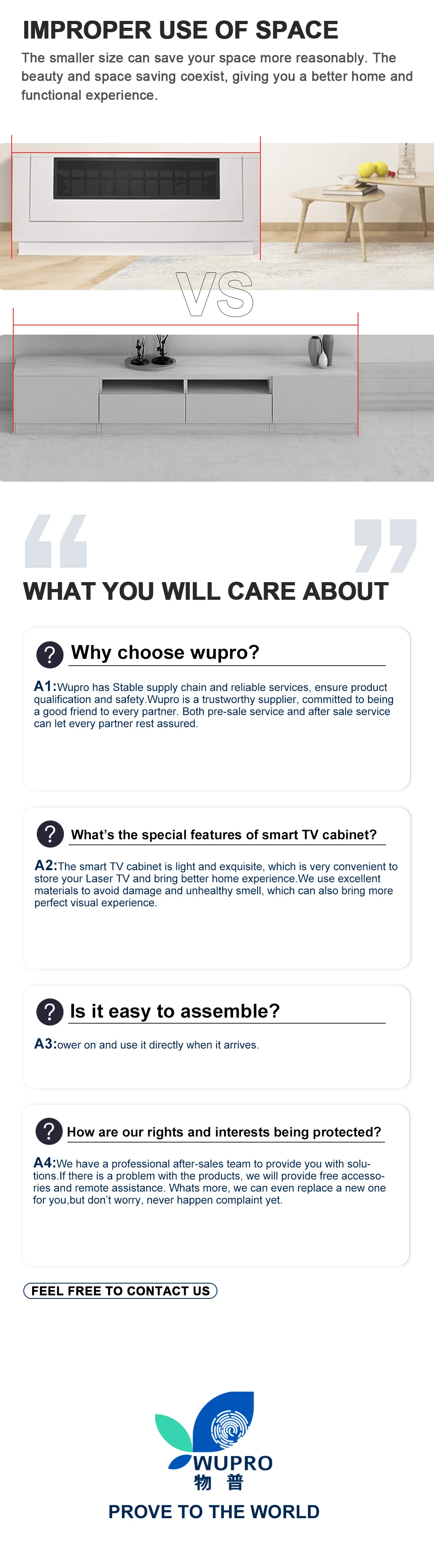 Custom Service UST Projector Cabinet - High Quality TV Stands