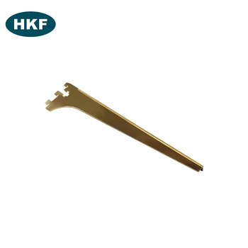 Factory Chrome Metal Slotted Wall Hanging Brackets for Holding Glass Shelves Custom-made Straight Metal Column Mounting Bracket