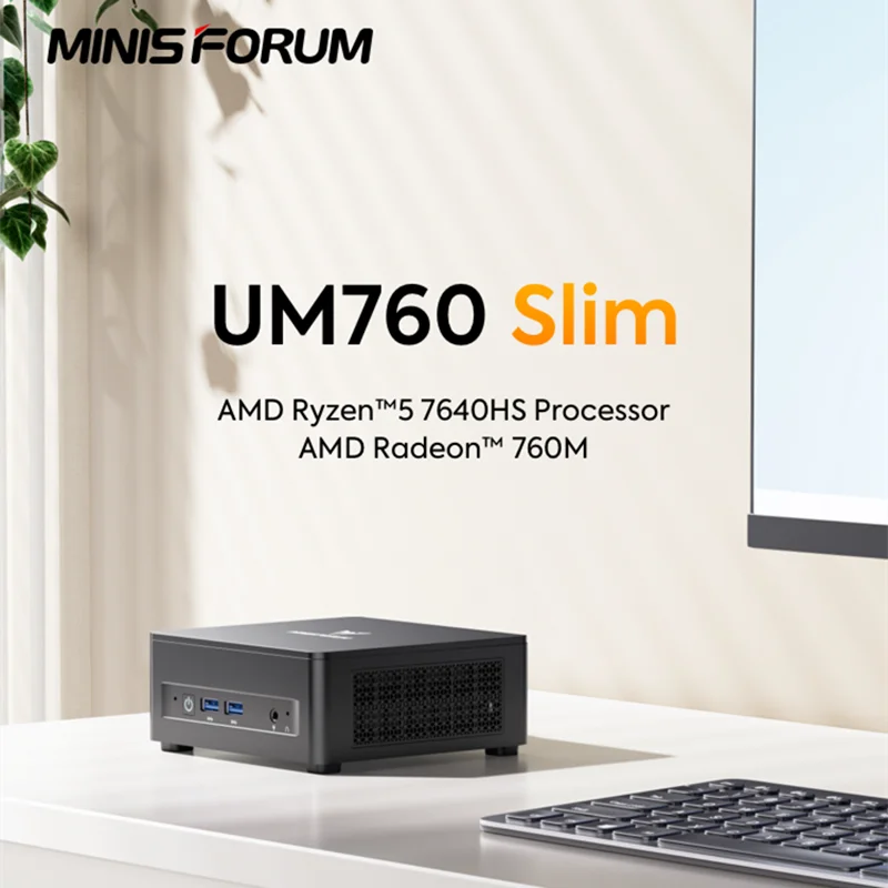 Discover the MINISFORUM UM870 Slim Mini PC: AMD Ryzen 7, 2*DDR5