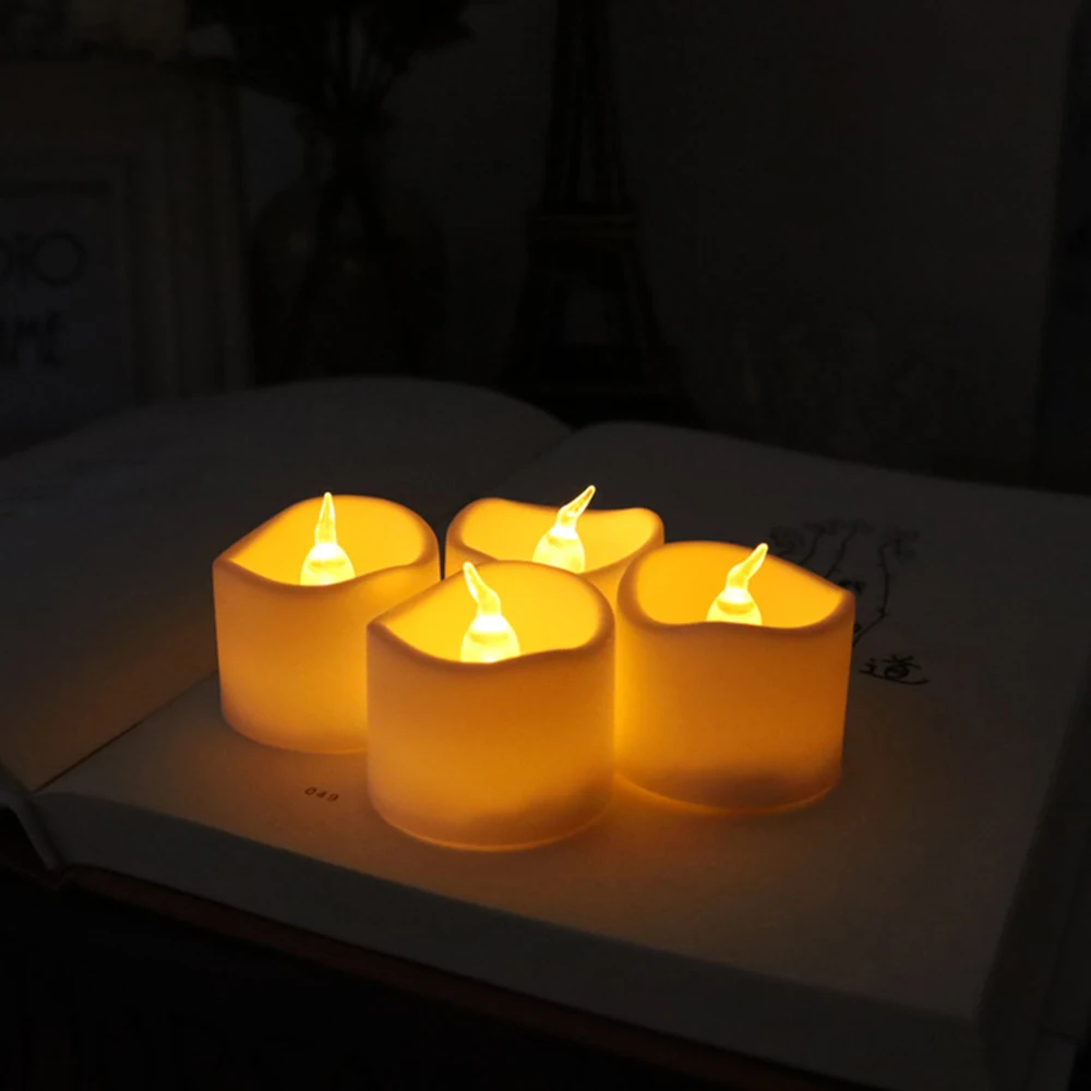 Valentines Led Candles,Realistic And Bright Flickering Bulb Battery ...