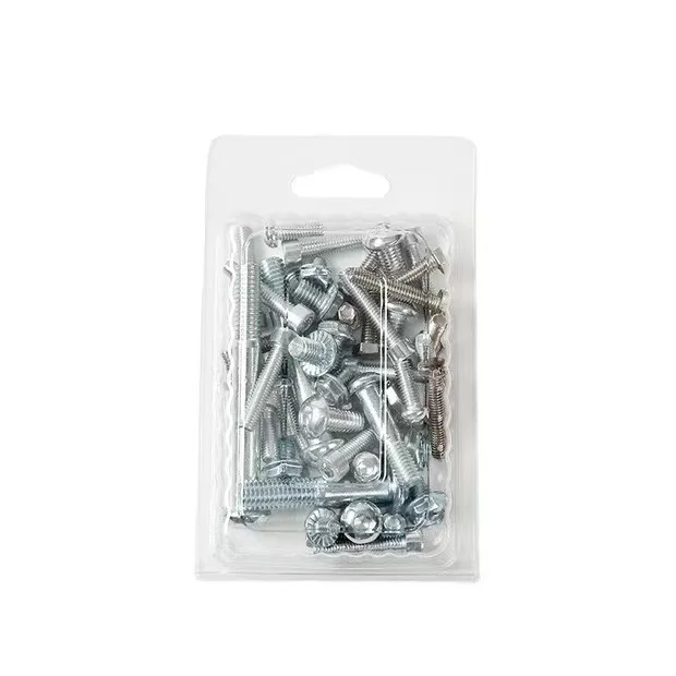 PVC Nail and Screw Clamshell Double Blister Packaging