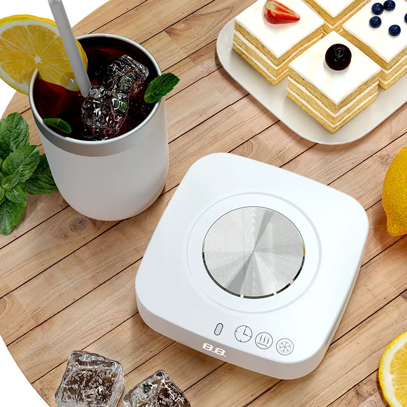 LEDディスプレイ付きスマートデスクトップ飲料冷却加熱ベース コーヒー、ソーダ、ミルク、オフィス用高速飲料冷却加温器 7