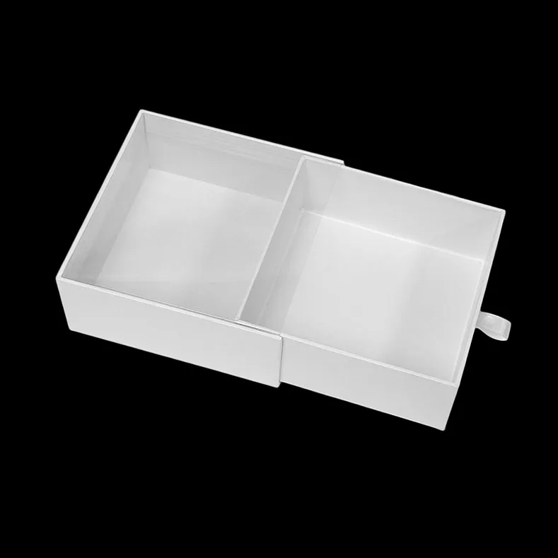 Оптовая продажа, Oem, роскошная матовая черная картонная упаковка, индивидуальный выдвижной ящик, упаковка, простой дизайн