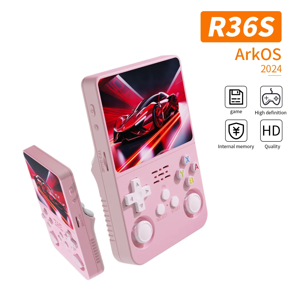 Handheld Spielkonsole KINMRIS R36S Retro , 64 G über 15000 Spiele, Retro Konsole Switch 2 Konsole