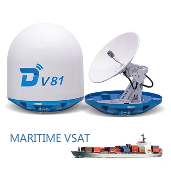 Ditel V81 vsat ku band 83cm internet ship automatic outdoor wireless marine satellite dish antennas for communications sea wifi