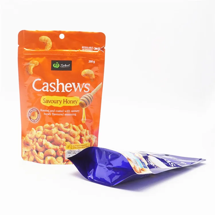 Custom Doy Pack Design Packaging Mylar Bags Printed Packing Pouch for Nut Packaging Bag