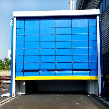 High-Speed Industrial PVC Fast Door Fireproof Anti-Pinch Automatic Stacking Roller Shutter Windproof Flexible for Warehouse