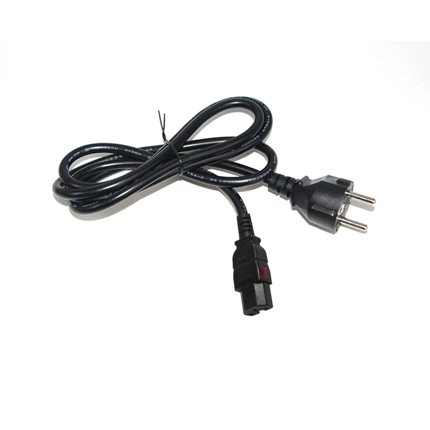 European Computer Power Supply Cord 3 Pins Schuko Plug and Dislockable Locking Lock C15 IEC C13 Lockable Connector