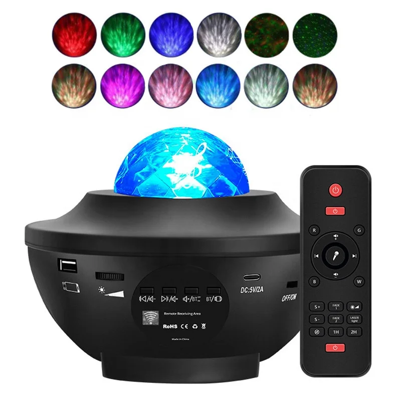 Lonvel Hot Sales Remote Control Sensor Bedroom Baby Wall Charger Moon Lamp Night Light Star Projector Starry Sky