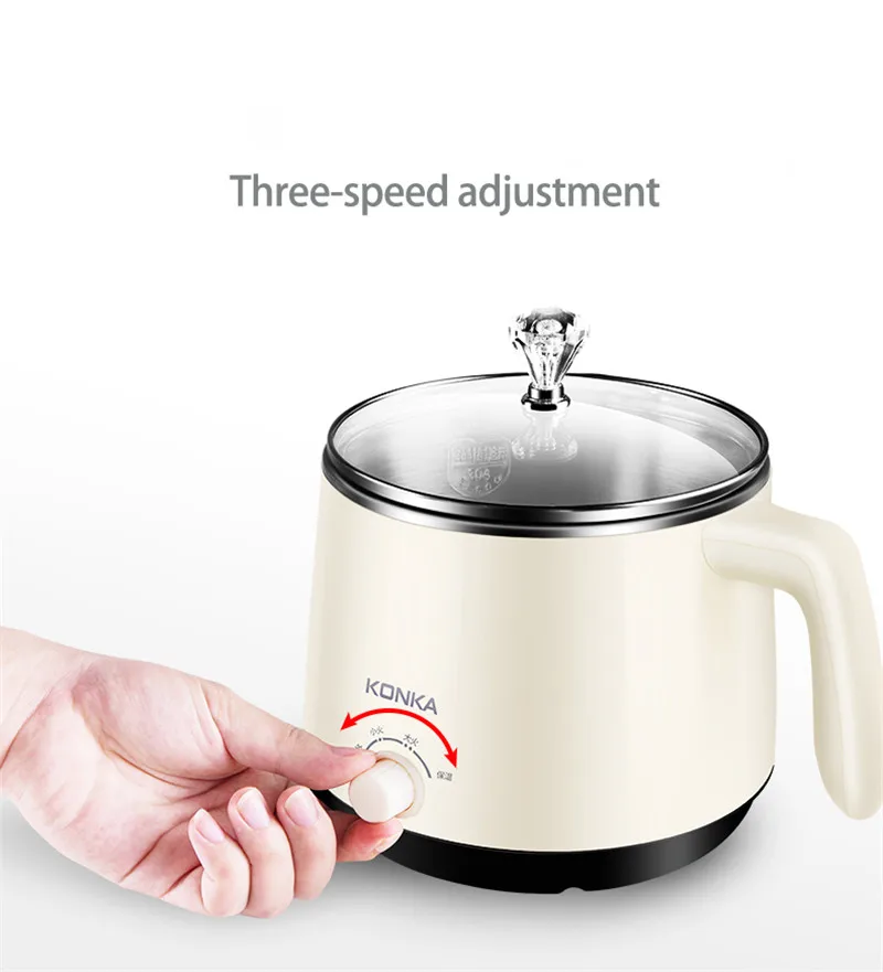 KONKA 220V Mini Multifunction Electric Cooking Machine Single/Double Layer Available Hot Pot Multi Electric Rice Cooker
