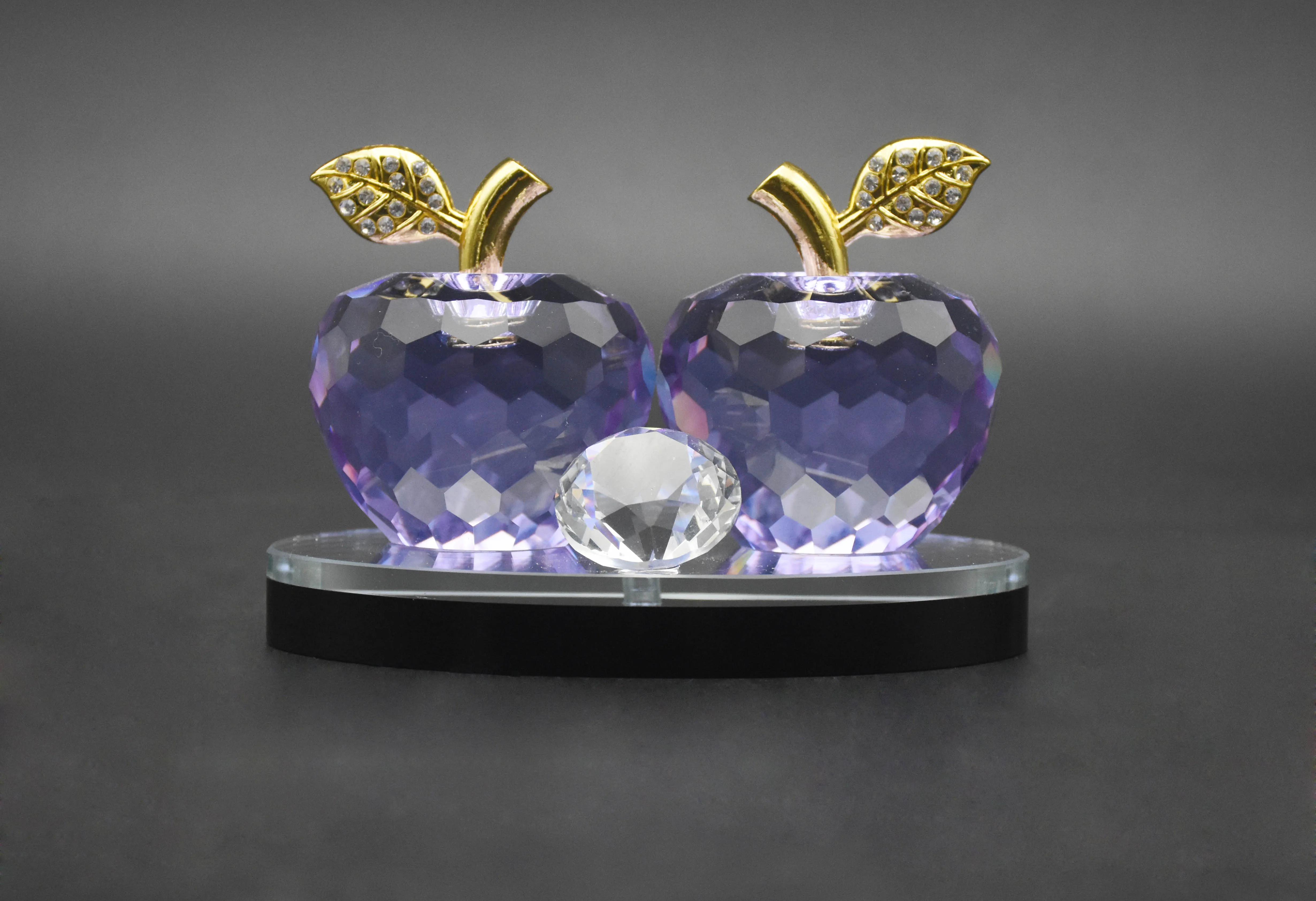 Новая идея Хрустальное стекло Яблоко Трофей Свадебный подарок для гостей