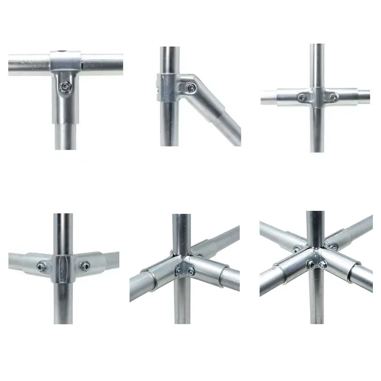 3/4inch 90 Degree Structural Pipe Connector 3 Way Metal Joint Tubing Clamp Steel Corner Fitting End Rails Clamps manufacture