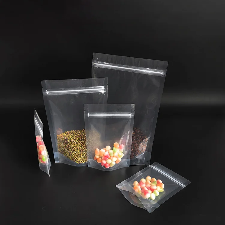 Zippered Pouch Plastic Stand Up Pouch With Ziplock X Inches