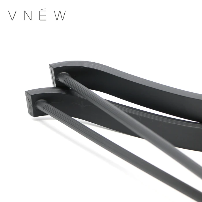 Hot Selling Non-slip Black Zara Shoes Skirt Pant Hangers with Clip Suit Coat Pants Hangers Plastic Zara Hanger for Clothes