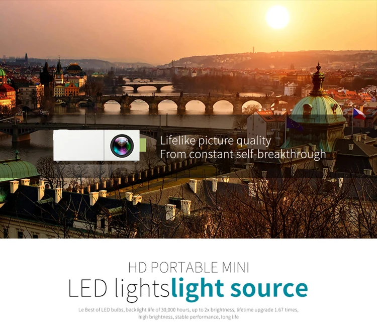 OEM 600 Lumens 320x240 Pixels Supports Full HD 1080P YG310 LED Projector